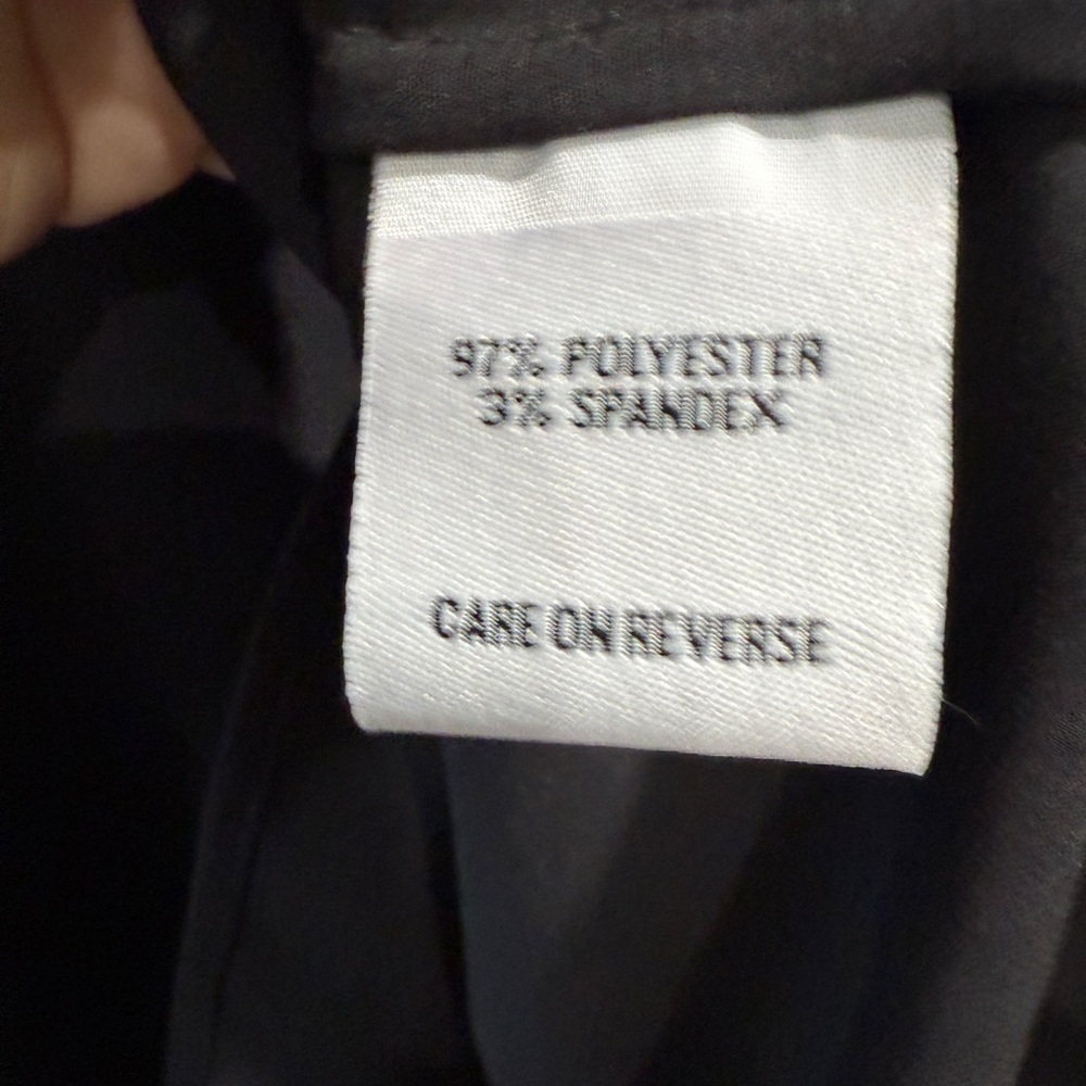 Calvin Klein Black Blouse with Pleated Details Interview Outfit Women Minimalist - Picture 3 of 6